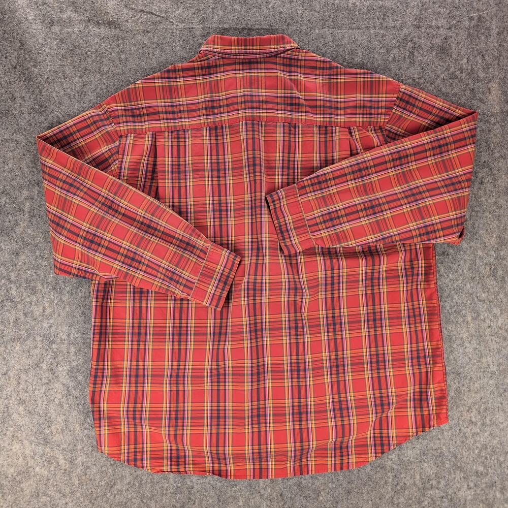 Eddie Bauer Shirt Womens XL Red Plaid Button Up Long Sleeve Cotton Casual - Picture 2 of 7